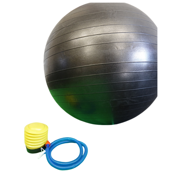 Yoga ball noire EA Fitness et sa pompe