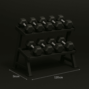 Dumbbell Rack / Rangement haltères 2 étagères 120cm